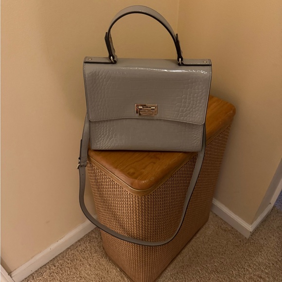 kate spade Handbags - Kate Spade Gray Embossed Satchel